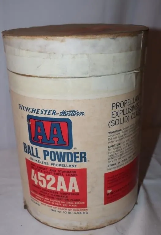 Winchester-Western 452AA Ball Powder, weighs 7lbs