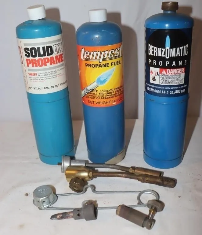 Propane Fuel Cylinders w/ Torch Heads,