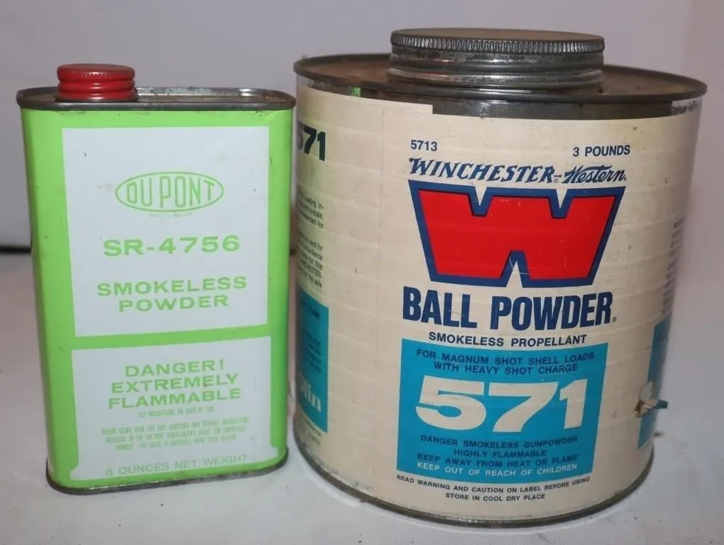 DuPont & Winchester Smokeless Powder Cans