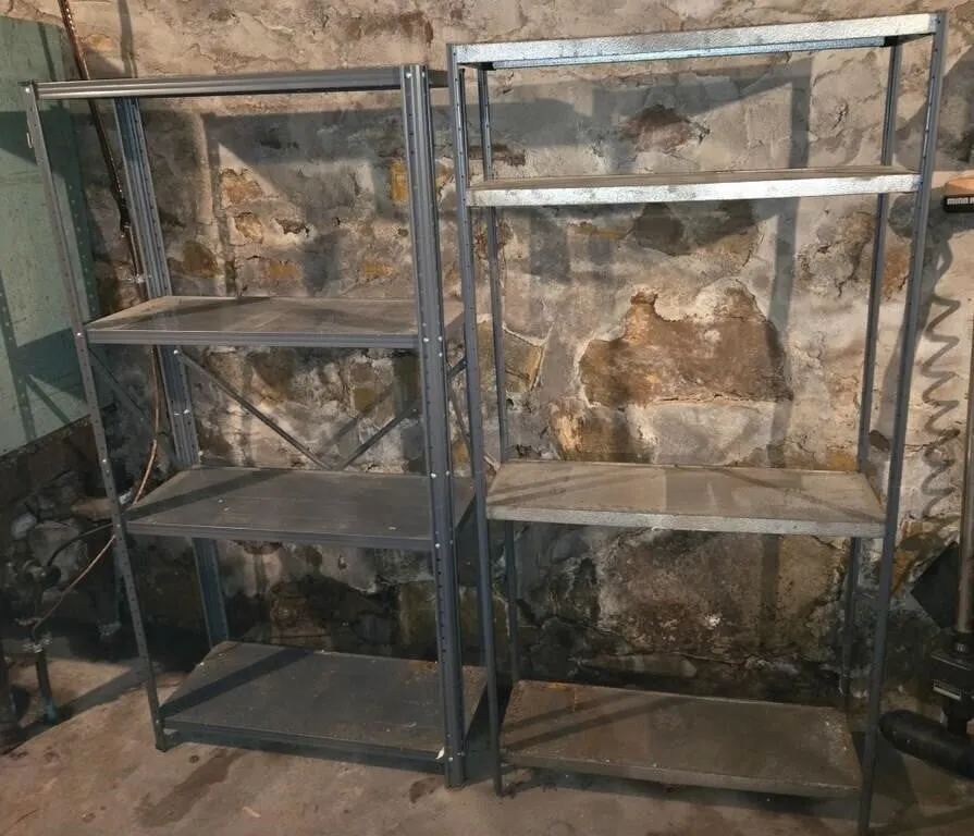 2 Small Metal Shelves