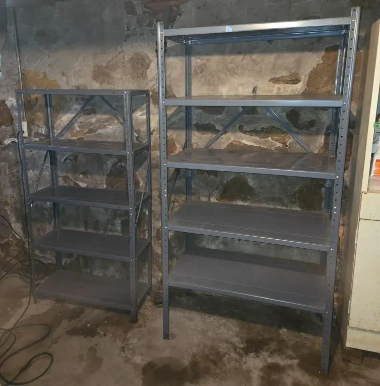 2 Grey Base Shelving Units 36x19x71