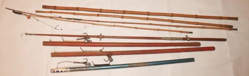 Bamboo & Wooden Fishing Poles