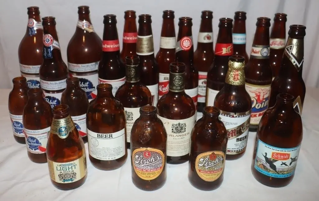 Brown Beer Bottles: Pabst,