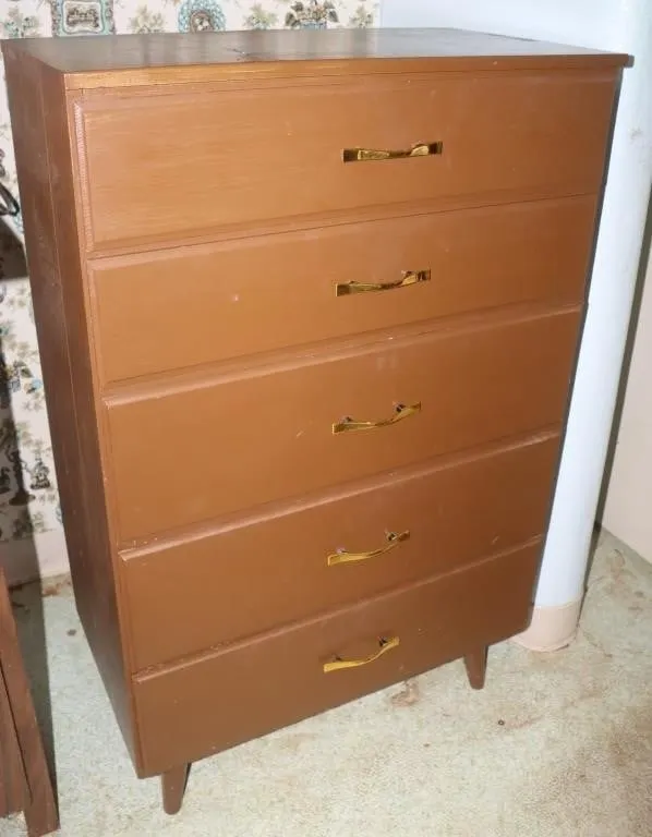 Five-Drawer Dresser 26.5" x 15" x 42"