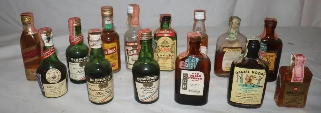 Miniature Liquor Bottles Sealed: