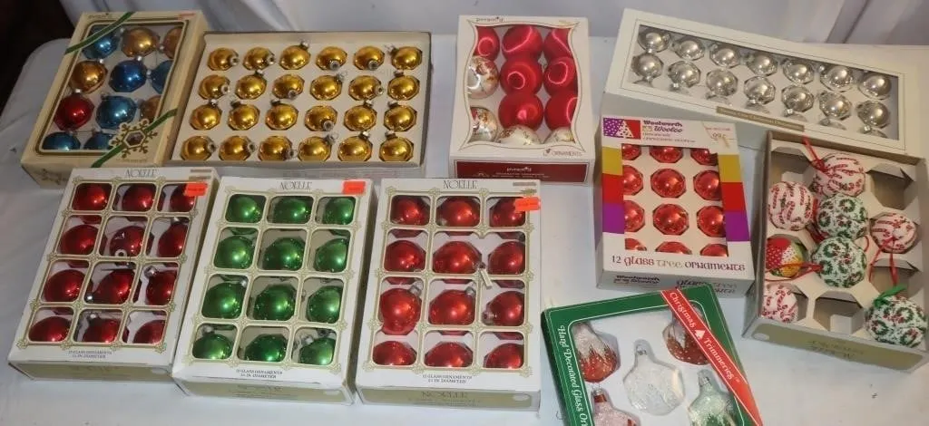 Christmas Ornaments In Boxes