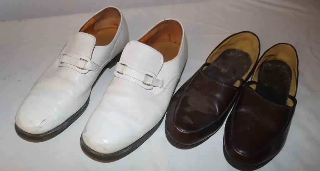 2 Pairs Leather Loafers & Slippers