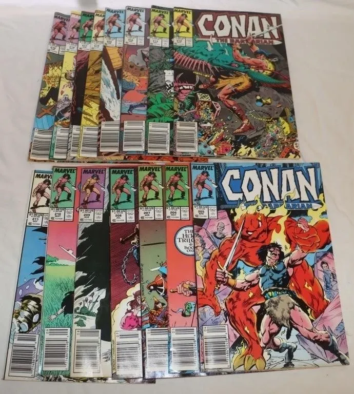 15 Marvel Conan The Barbarian Comics 205-219