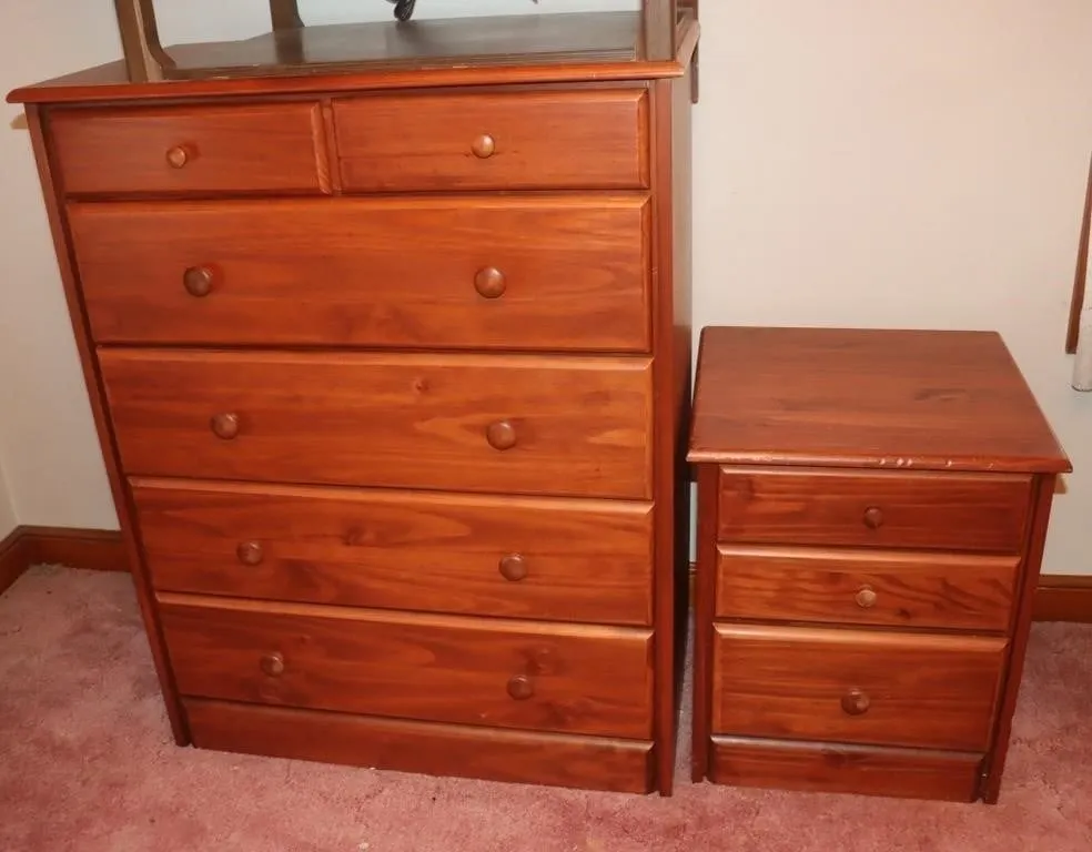 Nightstand and Dresser Set