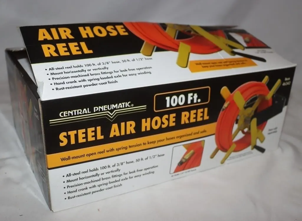 Central Pneumatic Steel Air Hose Reel