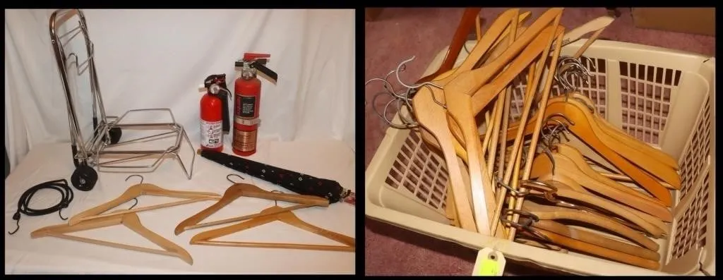 Luggage Cart, Fire Extinguishers & Hangers: