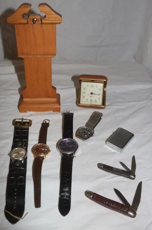 Watches, Knives, Lighter & Clock
