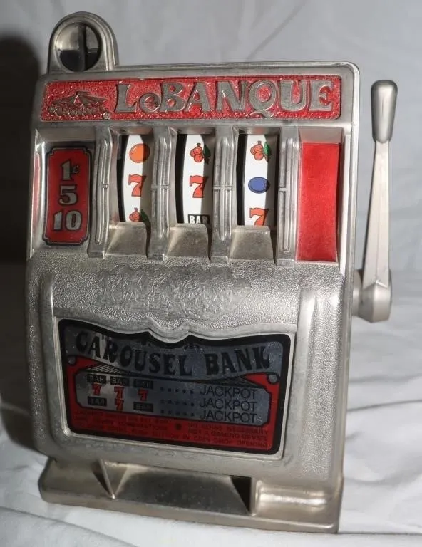 Carousel Bank LeBanque Slot Machine Bank