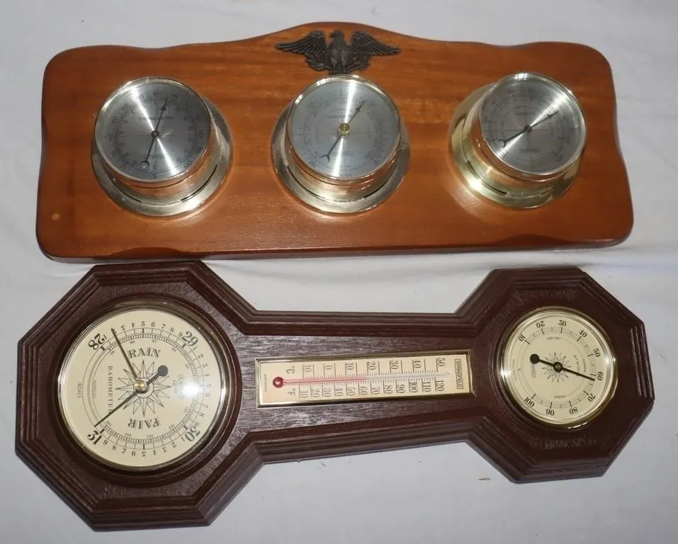 2 Weather Stations w/ Barometers
