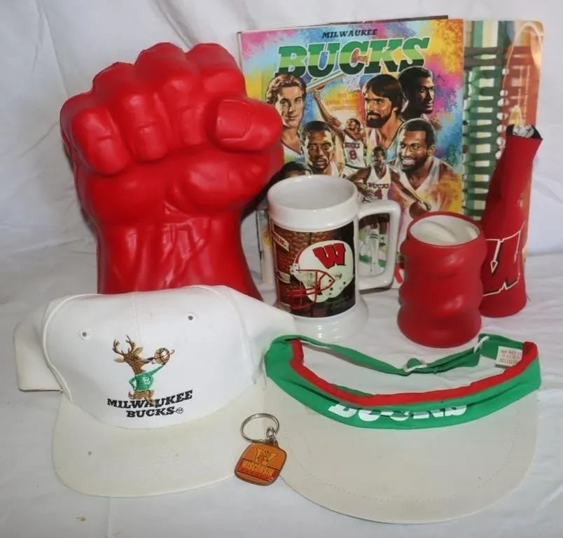 Milwaukee Bucks & Wisconsin Badgers memorabilia