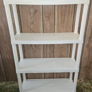 White Plastic 4 Tier Shelf 30x10x46.5"