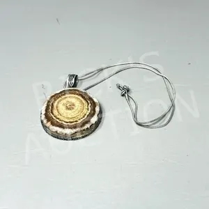 brown quartz pendant on 925 silver chain
