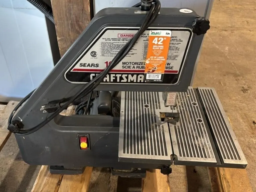 Sears Craftsman 10” Motorized Band Saw. Untested.