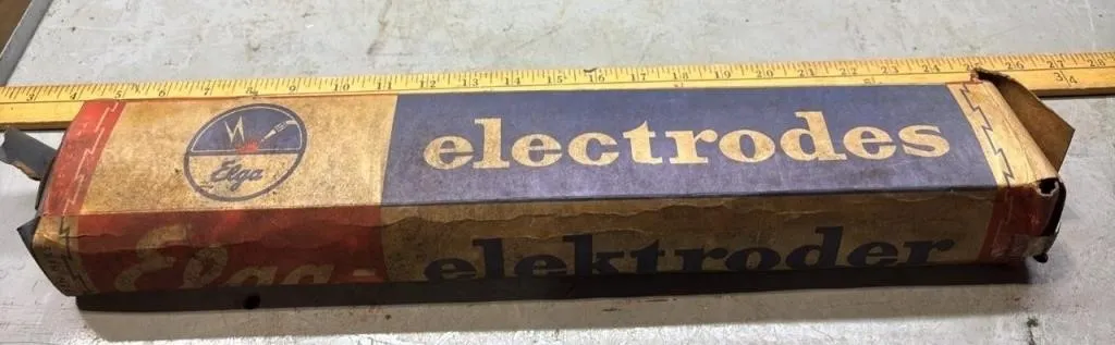 Opened Box Elga Welding Rods.