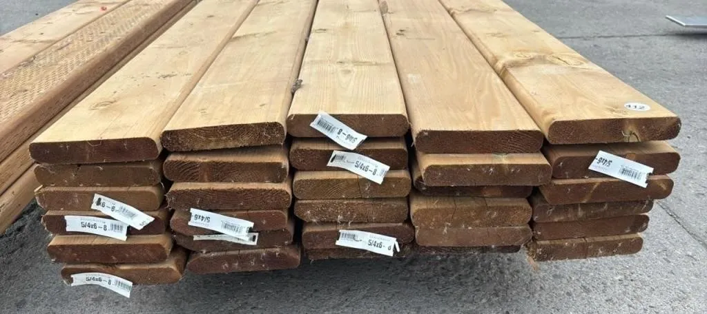 Cull Lumber 30, 5/4”x6”x8FT Treated Deck Boards.