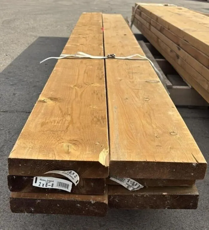 Cull Lumber 6, 2”x8”x8FT Treated Boards. *C