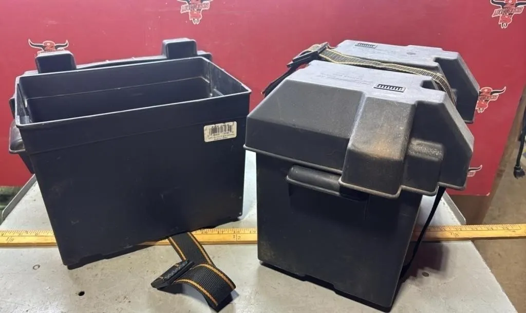 2, 12V Battery Plastic Protective Boxes
