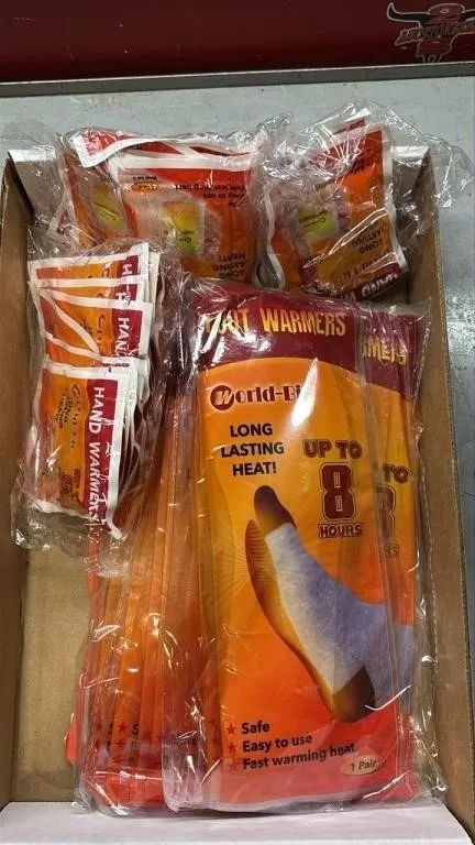Tray of One Use Hand Warmer/Body Warmers.