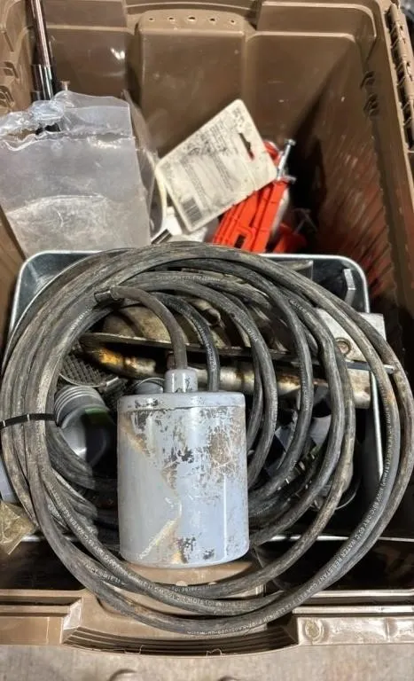 Tote of Misc. Electrical Items.