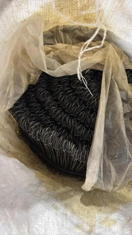 Quantity of Steel Double Loop Rebar Wire Ties.