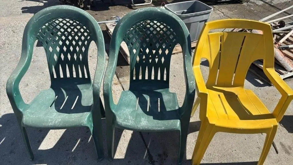 3 Asst. Outdoor Plastic Chairs. *C