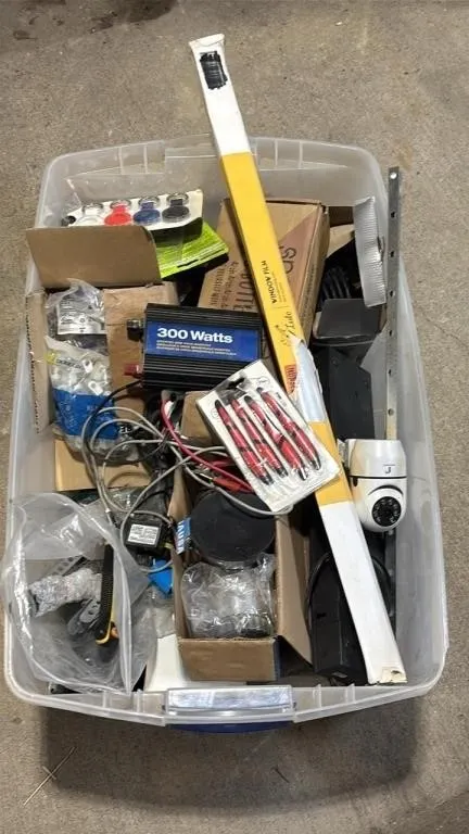 Tote Full of Misc. Electrical Items - 300 Watt