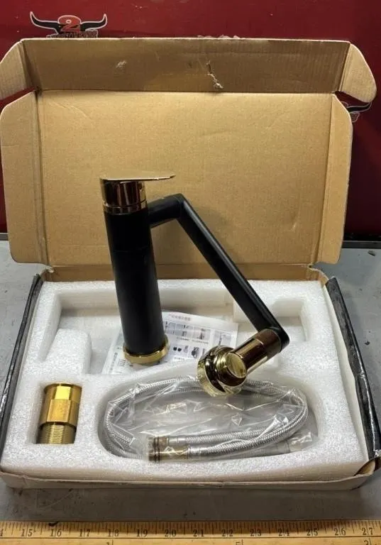 Matt Black Bathroom Full Out Faucet. Unused.
