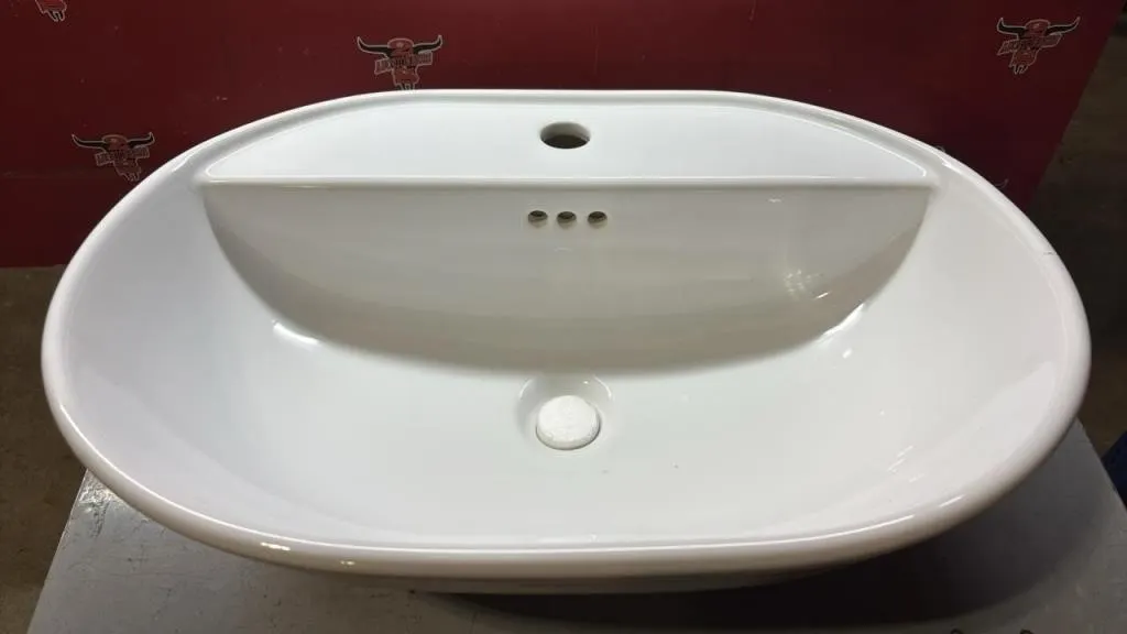 IKEA White Porcelain Bathroom Sink 22.5”Lx16”W.
