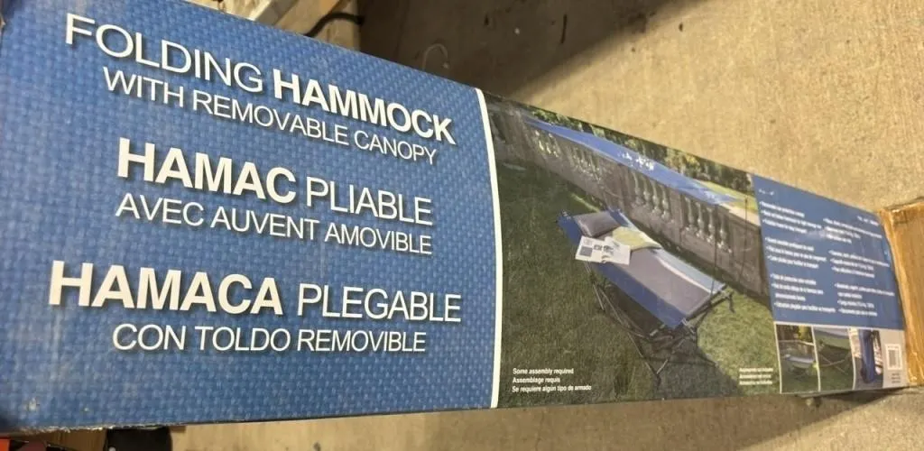 Folding Hammick w/Removable Canopy 250 Lb Rating.