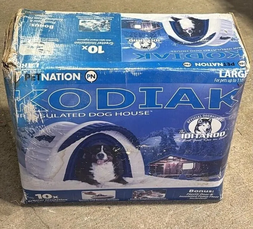 Large Kodiak Air Insulated Dog House. Unused.