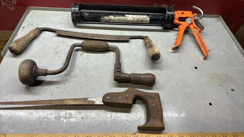 Caulking Gun & Vintage Tools.