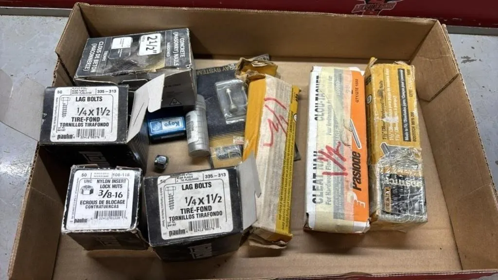 Hardwood Flooring Nails, Leg Bolts, Etc.