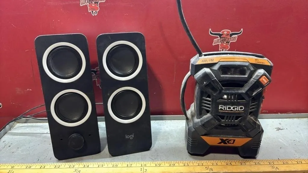 Logi Computer Speakers & Ridgid Speaker, Missing