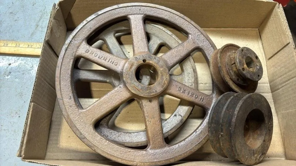 Grain Auger Pulleys.