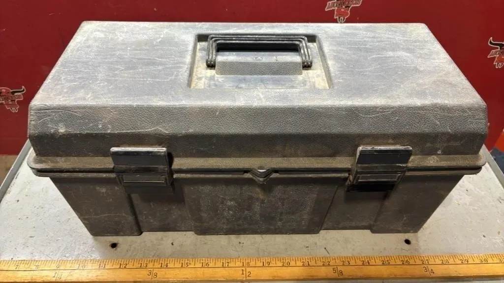19” Plastic Tool Box w/Contents.