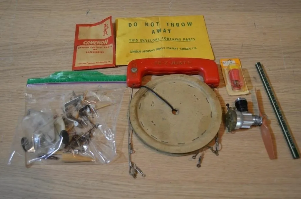 Vintage control-line model airplane parts