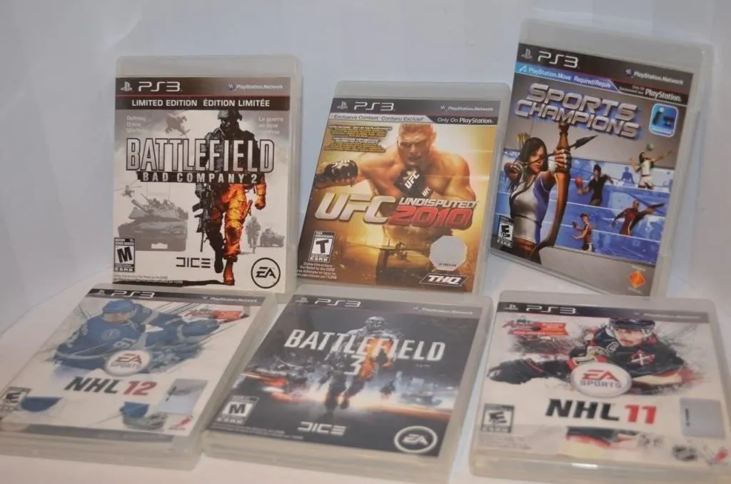 PS3 Games Battlefield, Bad Company 2, UFC