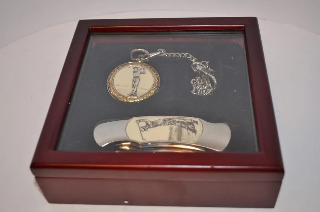 Pocket watch with a chain and a folding pocket