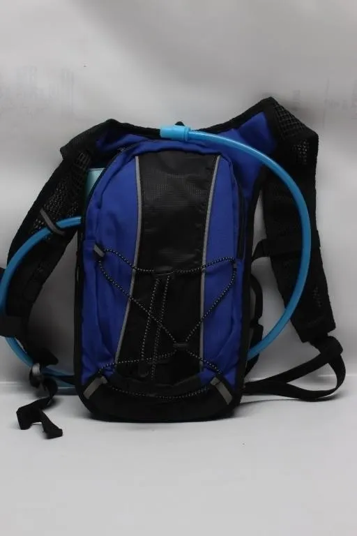 Blue Hydration Backpack with Water Bladder & Hose
