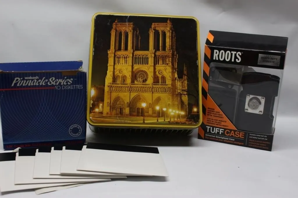 Notre Dame Tin, Roots Phone Case & Diskettes
