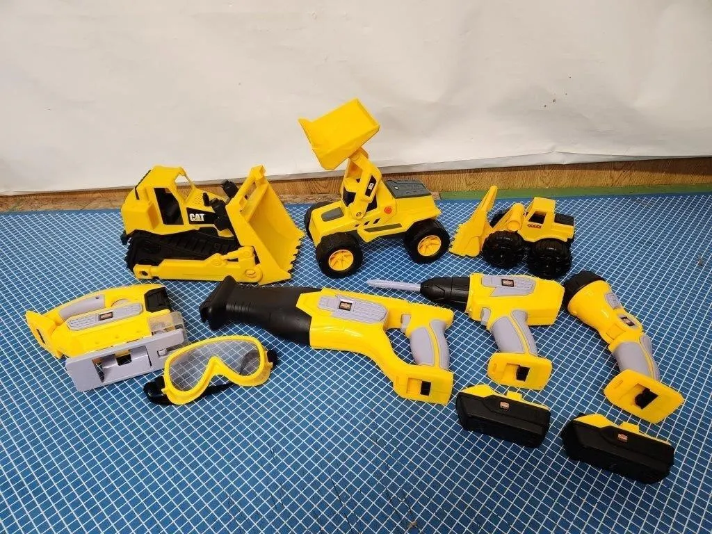 Toy Construction Trucks & Toy Power Tool Set