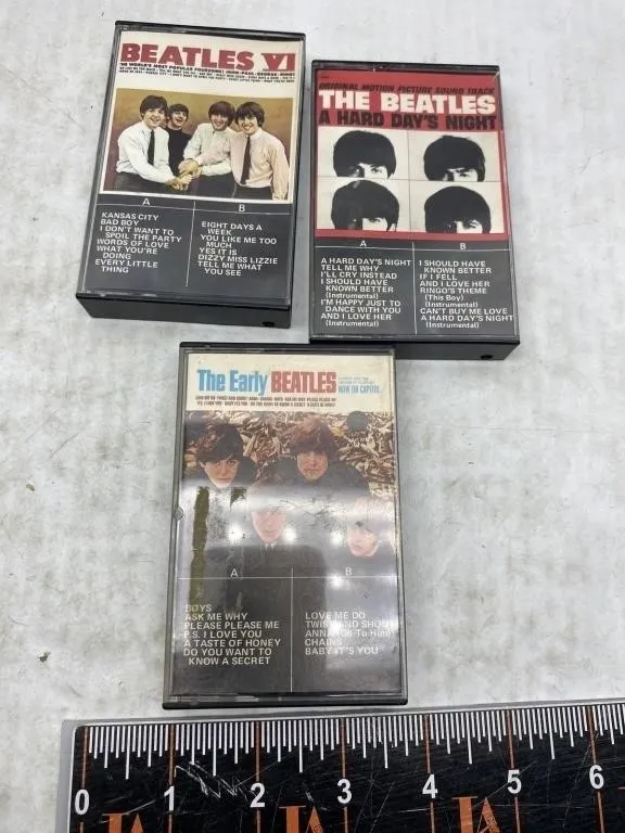 Beatles Cassette Tapes Lot (3): VI, Hard Day's