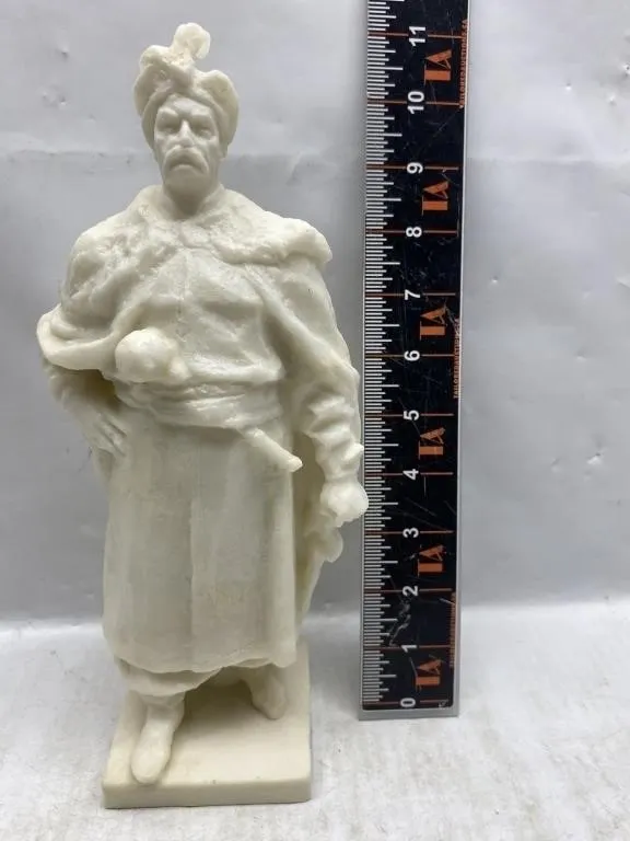 Carved Figure of Robed Man in Turban