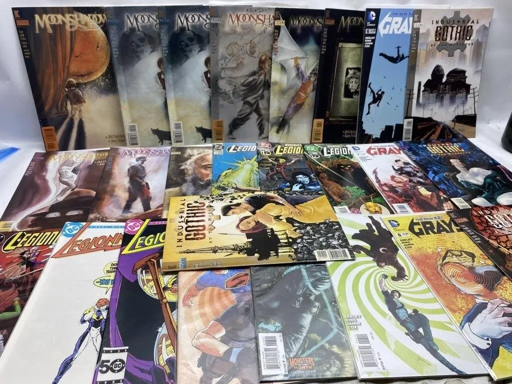 Comic lot: Moonshadow, Legionnaires, Grayson, Ind.