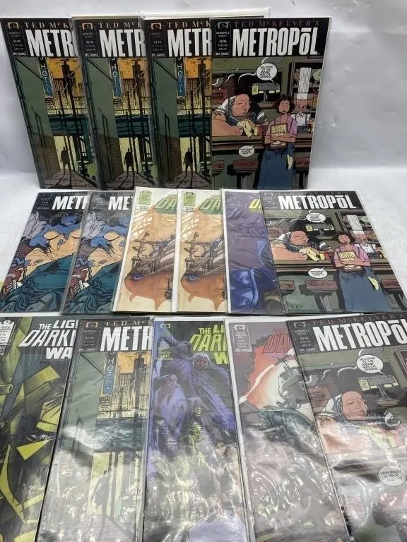 Epic Comics Lot: Metropol & Light and Darkness War